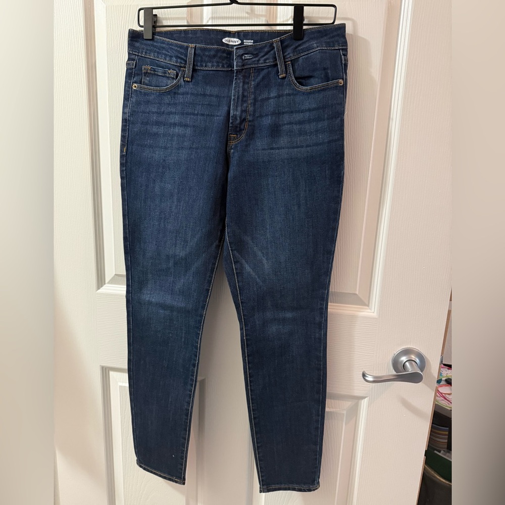 Old Navy- Women’s Dark Blue Rockstar, Super Skinny Jeans, Size 8 Short